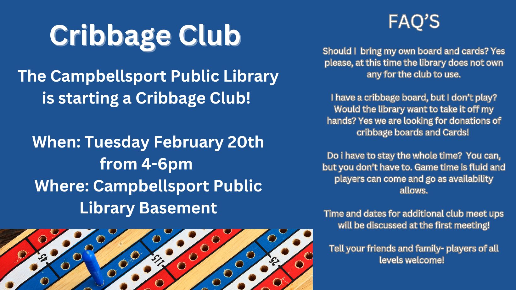 Cribbage Club: First Meeting