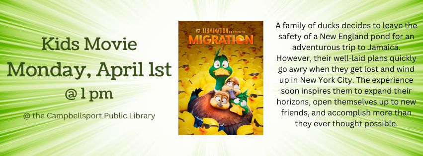 Kids Movie – Free Showing of Migration