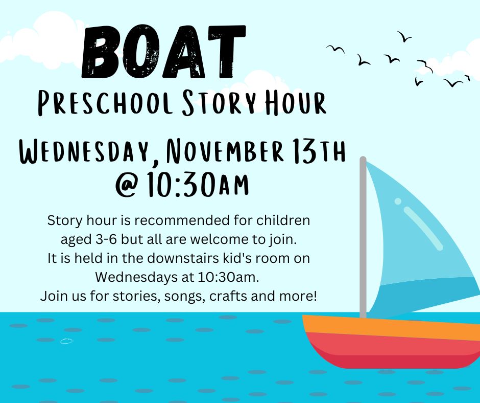 Preschool Story Hour – Boats