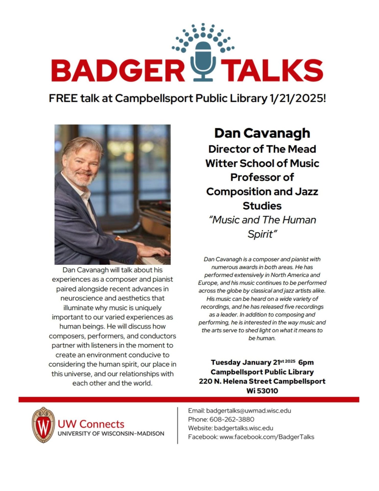 Badger Talks: Presents Dan Cavanagh 