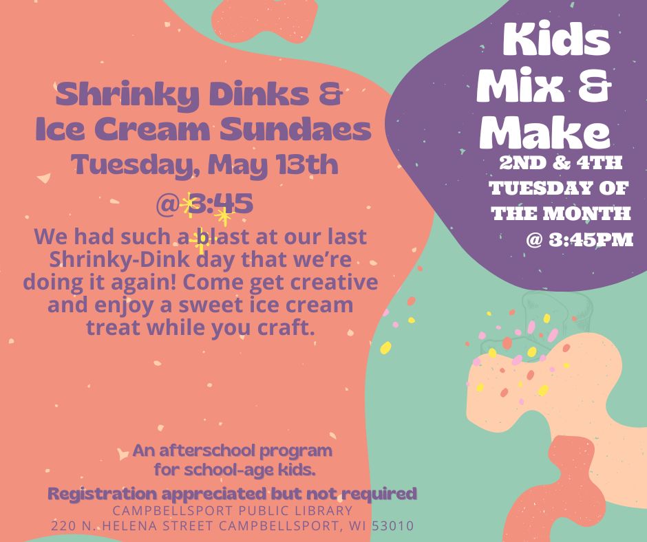 Kids Mix & Make Shrinky Dinks and Sundaes