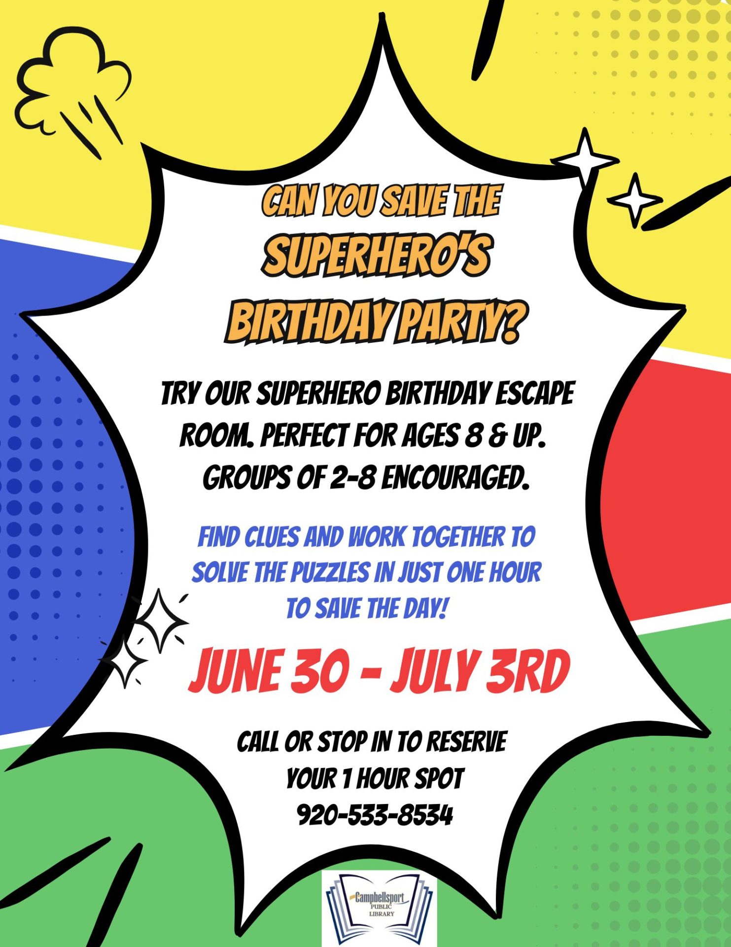 Escape Room - Superhero Birthday Party!