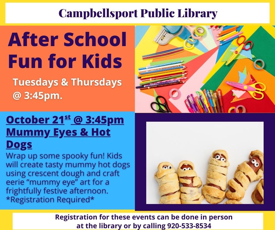 Afterschool Activities: Mummy Eyes & Hot Dogs