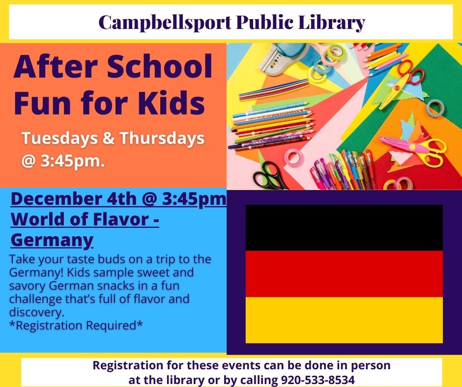Kids Afterschool Event - Germany Taste Test