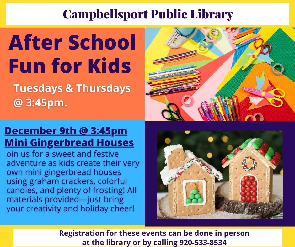 Kids Afterschool Event - Mini Gingerbread Houses