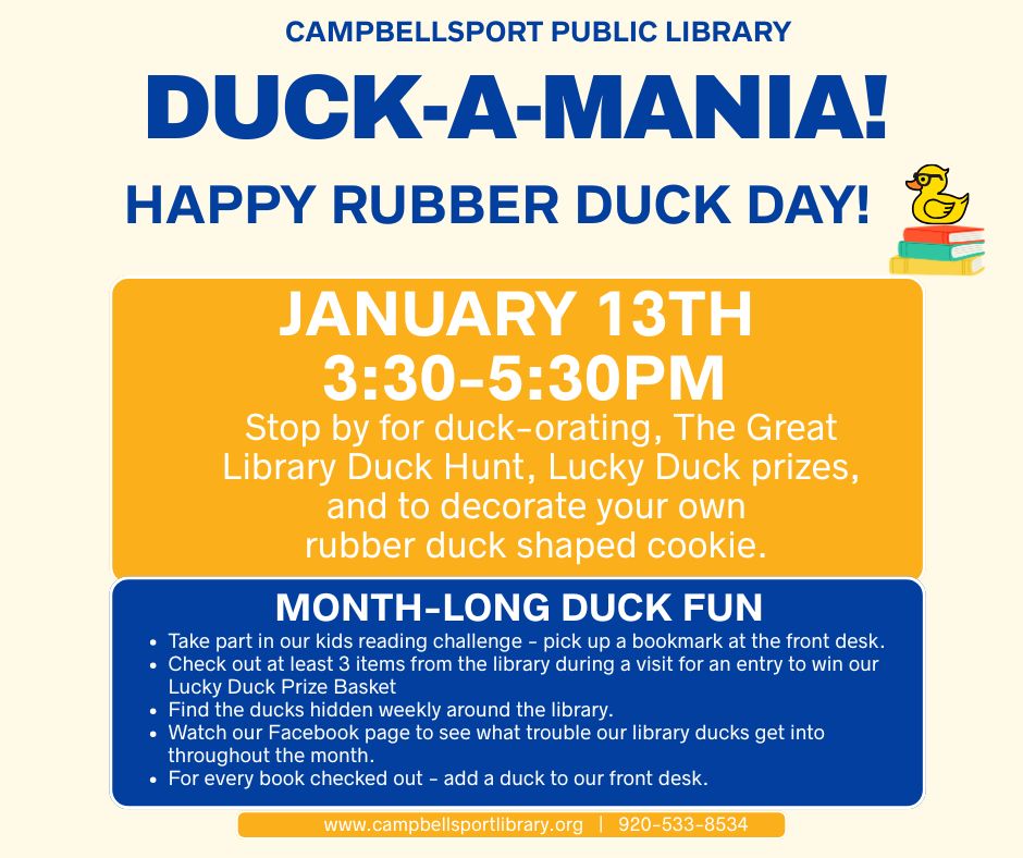 Kids Afterschool Duck-a-mania!