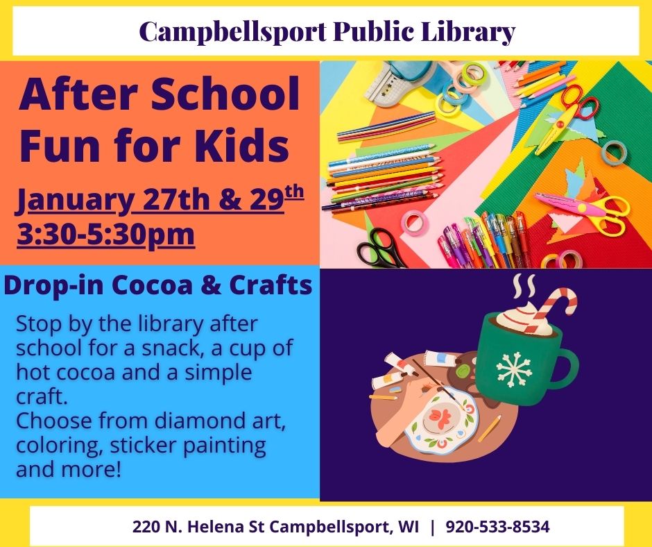 Kids Afterschool Drop-In Cocoa & Crafts