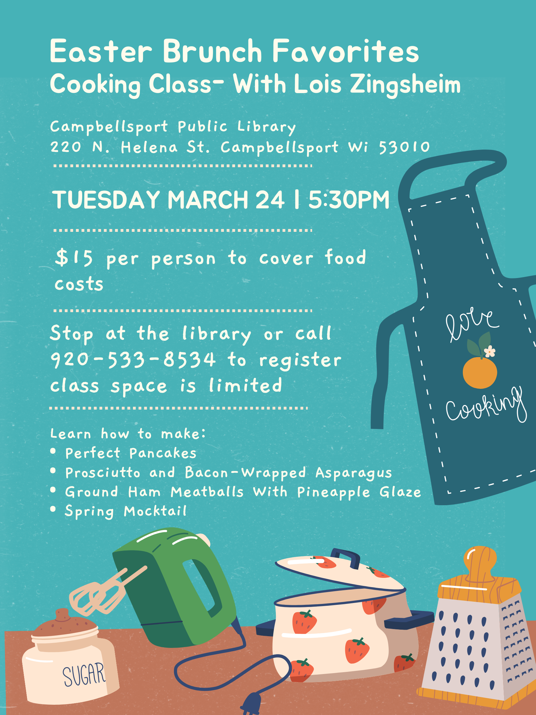 Cooking Class – Easter Brunch Favorites