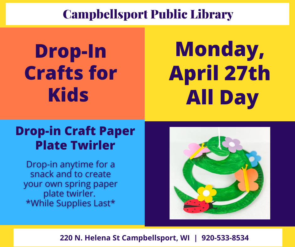 Kids Drop-In Craft: Paper Plate Twirler
