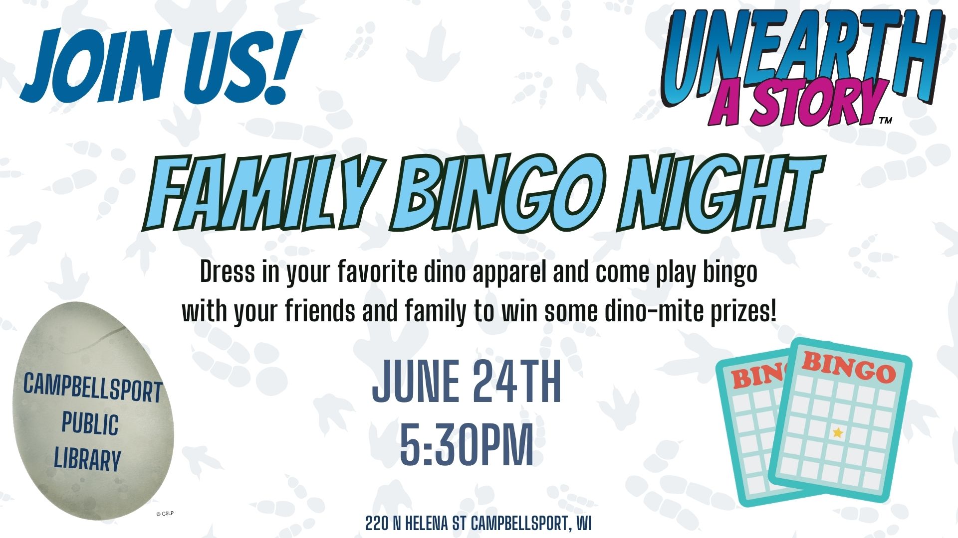 Family Dino Bingo Night